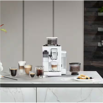 Delonghi | Coffee maker | Rivelia EXAM440.55.W | Pump pressure 19 bar | Built-in milk frother | Fully Automatic | 1450 W | Arcti Delonghi | Coffee maker | Rivelia EXAM440.55.W | Pump pressure 19 bar | Built-in milk frother | Fully Automatic | 1450 W | Arcti