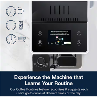 Delonghi | Coffee maker | Rivelia EXAM440.55.W | Pump pressure 19 bar | Built-in milk frother | Fully Automatic | 1450 W | Arcti Delonghi | Coffee maker | Rivelia EXAM440.55.W | Pump pressure 19 bar | Built-in milk frother | Fully Automatic | 1450 W | Arcti