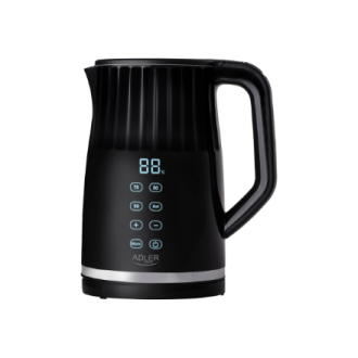 Adler Kettle with LED display | AD 1350 | Electric | 2200 W | 1.7 L | Stainless Steel | 360 rotational base | Black