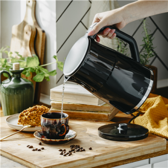 Adler Kettle with LED display | AD 1350 | Electric | 2200 W | 1.7 L | Stainless Steel | 360 rotational base | Black