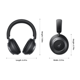 Anker Soundcore | Foldable Headphones | Space One Pro | Bluetooth | Over-ear | Microphone | Jet Black | Wireless Anker Soundcore | Foldable Headphones | Space One Pro | Bluetooth | Over-ear | Microphone | Jet Black | Wireless