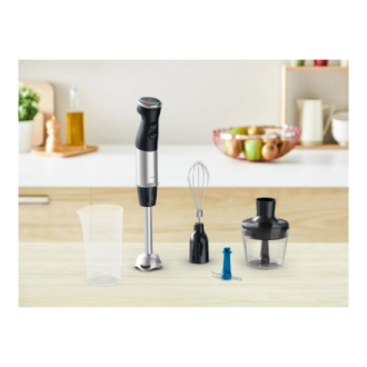 TEFAL | HB67E830 Quickchef+ | Hand Blender | 1000 W | Hand Blender | Number of speeds 20 | Turbo mode | Ice crushing | Black/Sta