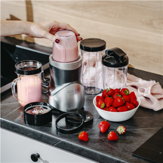 Adler Blender Smoothie Set | AD 4084 | Tabletop | 1200 W | Jar material BPA-Free | Jar capacity 0.3+0.5+0.5+0.7 L | Ice crushing Adler Blender Smoothie Set | AD 4084 | Tabletop | 1200 W | Jar material BPA-Free | Jar capacity 0.3+0.5+0.5+0.7 L | Ice crushing