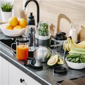 Adler Blender Smoothie Set | AD 4084 | Tabletop | 1200 W | Jar material BPA-Free | Jar capacity 0.3+0.5+0.5+0.7 L | Ice crushing Adler Blender Smoothie Set | AD 4084 | Tabletop | 1200 W | Jar material BPA-Free | Jar capacity 0.3+0.5+0.5+0.7 L | Ice crushing