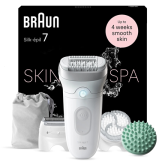 Braun | Epilator | Silk- pil SE7-081 | Operating time (max) 40 min | Number of power levels 1 | Wet & Dry | White Braun | Epilator | Silk- pil SE7-081 | Operating time (max) 40 min | Number of power levels 1 | Wet & Dry | White