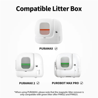 PETKIT | PURA MAX 2 Self-Cleaning Cat Litter, Green + Magnetic Cat Litter Remover for Tofu Litter | P99022