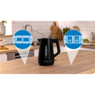Bosch Kettle | TWK1M123 | Electric | 2400 W | 1.7 L | Plastic | 360 rotational base | Black Bosch Kettle | TWK1M123 | Electric | 2400 W | 1.7 L | Plastic | 360 rotational base | Black