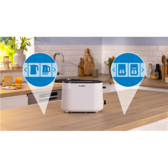 Bosch Compact Toaster | TAT2M121 MyMoment | Power 950 W | Number of slots 2 | Housing material Plastic | White Bosch Compact Toaster | TAT2M121 MyMoment | Power 950 W | Number of slots 2 | Housing material Plastic | White