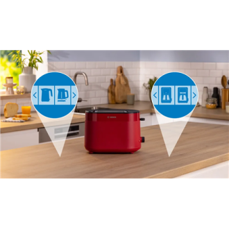 Bosch Compact Toaster | TAT2M124 MyMoment | Power 950 W | Number of slots 2 | Housing material Plastic | Red