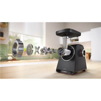 Bosch Food Mincer | MFWS430B | Black | Number of speeds 2 | Throughput (kg/min) 2.5 Bosch Food Mincer | MFWS430B | Black | Number of speeds 2 | Throughput (kg/min) 2.5