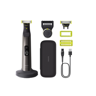 Philips | Hair trimmer, Face and Body | QP6652/61 OneBlade Pro 360 | Cordless | Wet & Dry | Number of length steps 20 | Grey/Bla Philips | Hair trimmer, Face and Body | QP6652/61 OneBlade Pro 360 | Cordless | Wet & Dry | Number of length steps 20 | Grey/Bla