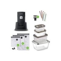 Caso Professional Hand Vacuum Sealer with Accessories | Vacu OneTouch Pro Set | Power 20 W | Black Caso Professional Hand Vacuum Sealer with Accessories | Vacu OneTouch Pro Set | Power 20 W | Black