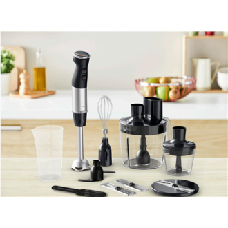 TEFAL | HB67G830 Quickchef+ | Hand Blender | 1000 W | Number of speeds 20 | Turbo mode | Black/Stainless steel TEFAL | HB67G830 Quickchef+ | Hand Blender | 1000 W | Number of speeds 20 | Turbo mode | Black/Stainless steel