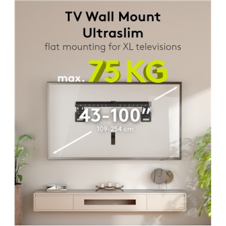 Goobay Wall mount | Ultraslim TV Wall Mount Basic FIXED (XL) | 43-100 Goobay Wall mount | Ultraslim TV Wall Mount Basic FIXED (XL) | 43-100