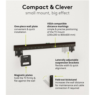 Goobay Wall mount | Ultraslim TV Wall Mount Basic FIXED (XL) | 43-100 Goobay Wall mount | Ultraslim TV Wall Mount Basic FIXED (XL) | 43-100