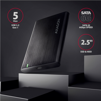 AXAGON Screwless aluminum USB 3.2 Gen 1 - SATA 6G external box for 2.5 AXAGON Screwless aluminum USB 3.2 Gen 1 - SATA 6G external box for 2.5