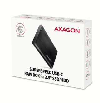 AXAGON Screwless aluminum USB 3.2 Gen 1 - SATA 6G external box for 2.5 AXAGON Screwless aluminum USB 3.2 Gen 1 - SATA 6G external box for 2.5