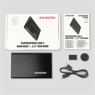 AXAGON Screwless aluminum USB 3.2 Gen 1 - SATA 6G external box for 2.5 AXAGON Screwless aluminum USB 3.2 Gen 1 - SATA 6G external box for 2.5