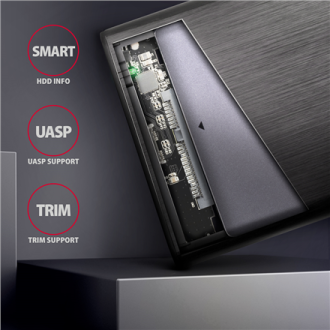 AXAGON Screwless aluminum USB 3.2 Gen 1 - SATA 6G external box for 2.5 AXAGON Screwless aluminum USB 3.2 Gen 1 - SATA 6G external box for 2.5