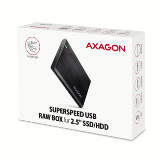 AXAGON Screwless aluminum USB 3.2 Gen 1 - SATA 6G external box for 2.5 AXAGON Screwless aluminum USB 3.2 Gen 1 - SATA 6G external box for 2.5