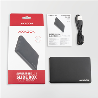 AXAGON Screwless USB 3.2 Gen 1 - SATA 6G external box for 2.5 AXAGON Screwless USB 3.2 Gen 1 - SATA 6G external box for 2.5