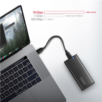 AXAGON External USB-C 3.2 Gen 2 metal box for M.2 NVMe & SATA SSD disks | EEM2-SB2 AXAGON External USB-C 3.2 Gen 2 metal box for M.2 NVMe & SATA SSD disks | EEM2-SB2