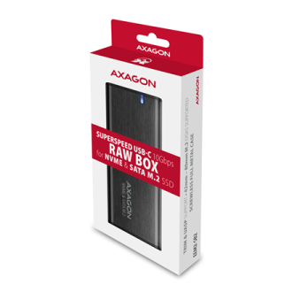 AXAGON External USB-C 3.2 Gen 2 metal box for M.2 NVMe & SATA SSD disks | EEM2-SB2 AXAGON External USB-C 3.2 Gen 2 metal box for M.2 NVMe & SATA SSD disks | EEM2-SB2