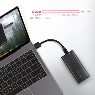 AXAGON External USB-C 3.2 Gen 2 metal box for M.2 SATA SSD disks | EEM2-SBC AXAGON External USB-C 3.2 Gen 2 metal box for M.2 SATA SSD disks | EEM2-SBC