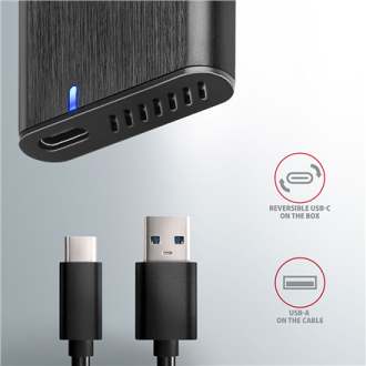 AXAGON External USB-C 3.2 Gen 2 metal box for M.2 SATA SSD disks | EEM2-SBC AXAGON External USB-C 3.2 Gen 2 metal box for M.2 SATA SSD disks | EEM2-SBC