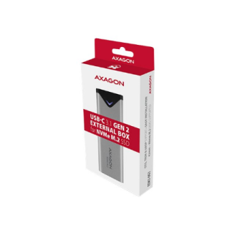 AXAGON External SuperSpeed+ USB-C metal box for M.2 NVMe SSD disks having sizes of up 42 to 80 mm | EEM2-UG2 AXAGON External SuperSpeed+ USB-C metal box for M.2 NVMe SSD disks having sizes of up 42 to 80 mm | EEM2-UG2
