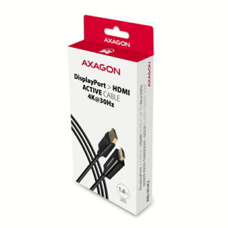 AXAGON | Active cable | DisplayPort to HDMI | 1.8 m AXAGON | Active cable | DisplayPort to HDMI | 1.8 m