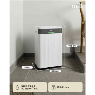 Mill | Dehumidifier | MDH20 | Suitable for rooms up to 20-30 m | Water tank capacity 4 L | White Mill | Dehumidifier | MDH20 | Suitable for rooms up to 20-30 m | Water tank capacity 4 L | White