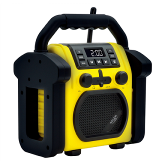 Adler | Construction radio with Bluetooth | AD 1911 | AUX in | Black/Yellow Adler | Construction radio with Bluetooth | AD 1911 | AUX in | Black/Yellow