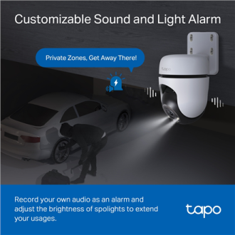 TP-LINK | Pan/Tilt Security Wi-Fi Camera | Tapo C510W | Dome | 3 MP | 3.9mm | IP65 | H.264 | MicroSD, up to 512 GB