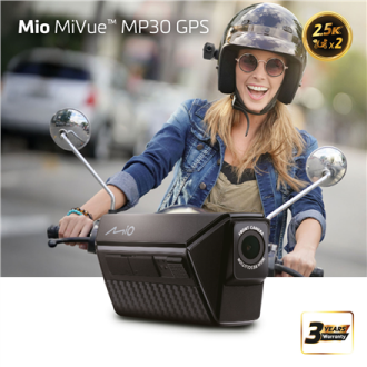 Mio | MiVue MP30 Dual 2.5K Rider Dash Cam | GPS (satellite) Mio | MiVue MP30 Dual 2.5K Rider Dash Cam | GPS (satellite)