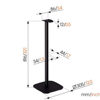 Vogels Floor stand | SFS 4133 Sonos speaker stand for Era 300 | Maximum weight (capacity) 4.5 kg | Black Vogels Floor stand | SFS 4133 Sonos speaker stand for Era 300 | Maximum weight (capacity) 4.5 kg | Black