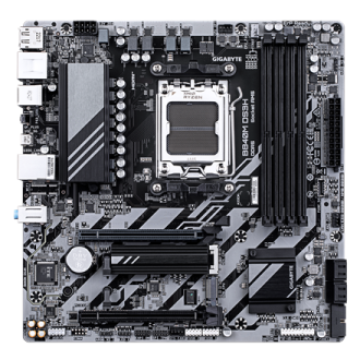 Gigabyte B840M DS3H | Processor family AMD | Processor socket AM5 | DDR5 | Supported hard disk drive interfaces SATA, M.2 | Numb
