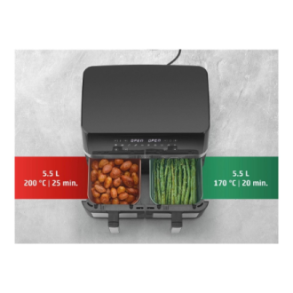Caso Air Fryer | DuoChef | Power 2200 W | Capacity 14 L | Black Caso Air Fryer | DuoChef | Power 2200 W | Capacity 14 L | Black