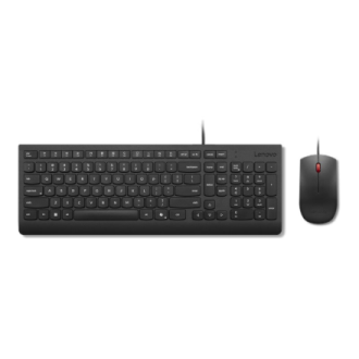Lenovo Essential | Keyboard and Mouse Combo | Wired | US Euro | Black Lenovo Essential | Keyboard and Mouse Combo | Wired | US Euro | Black