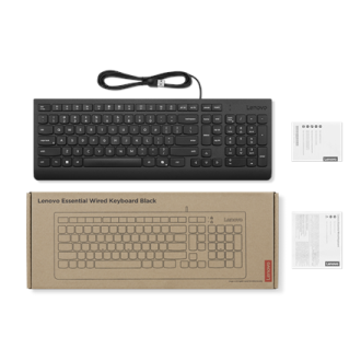 Lenovo Essential | Keyboard | Wired | Nordic | Black Lenovo Essential | Keyboard | Wired | Nordic | Black