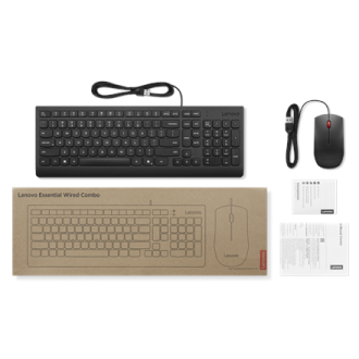 Lenovo Essential Wired Combo Keyboard and Mouse | Keyboard and Mouse Set | Wired | Mouse included | Nordic | Black Lenovo Essential Wired Combo Keyboard and Mouse | Keyboard and Mouse Set | Wired | Mouse included | Nordic | Black