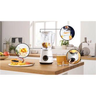 Bosch Blender | MMB6141W VitaPower Series 4 | Tabletop | 1200 W | Jar material Tritan | Jar capacity 1.5 L | White Bosch Blender | MMB6141W VitaPower Series 4 | Tabletop | 1200 W | Jar material Tritan | Jar capacity 1.5 L | White