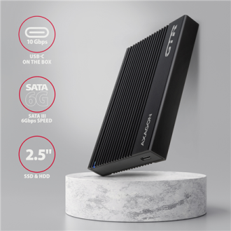 AXAGON USB-C 10Gbps RIBBED Box | EE25-GTR AXAGON USB-C 10Gbps RIBBED Box | EE25-GTR