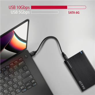 AXAGON USB-C 10Gbps RIBBED Box | EE25-GTR AXAGON USB-C 10Gbps RIBBED Box | EE25-GTR