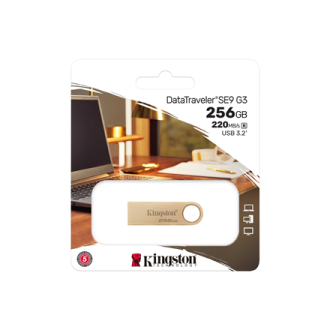 Kingston DataTraveler SE9 G3 | 256 GB | USB Type-A | Gold Kingston DataTraveler SE9 G3 | 256 GB | USB Type-A | Gold