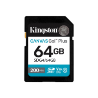 Kingston | Canvas Go! Plus | 64 GB | SD | Flash memory class Class 10, UHS-I, U3, V30 Kingston | Canvas Go! Plus | 64 GB | SD | Flash memory class Class 10, UHS-I, U3, V30