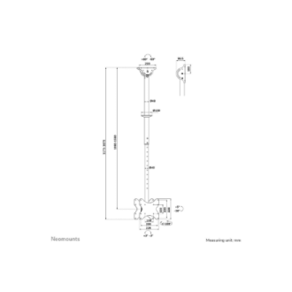 Neomounts CL35-340BL22 Dual Monitor/TV Mount Ceiling | Adjustable Height, Rotate, Tilt, Swivel | 23-42 Neomounts CL35-340BL22 Dual Monitor/TV Mount Ceiling | Adjustable Height, Rotate, Tilt, Swivel | 23-42