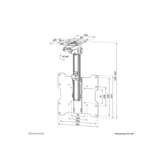 Neomounts FPMA-C020BLACK Monitor/TV Mount Ceiling | Adjustable Height, Tilt | 10-40 Neomounts FPMA-C020BLACK Monitor/TV Mount Ceiling | Adjustable Height, Tilt | 10-40