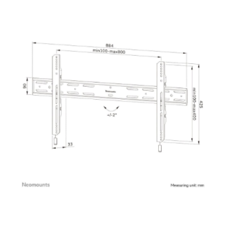 Neomounts Wall mount | WL30S-850BL18 TV mount wall | Adjustable Height | 43-86 Neomounts Wall mount | WL30S-850BL18 TV mount wall | Adjustable Height | 43-86