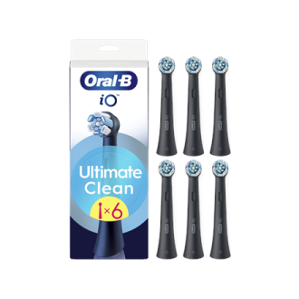 Oral-B | Replaceable toothbrush heads | iO UltimateClean | Heads | For adults | Number of brush heads included 6 | Black Oral-B | Replaceable toothbrush heads | iO UltimateClean | Heads | For adults | Number of brush heads included 6 | Black